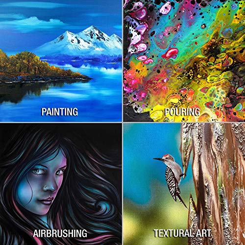 U.S. Art Supply 30 x 48 inch Stretched Canvas 12-Ounce Triple Primed, 3-Pack - Professional Artist Quality White Blank 3/4" Profile, 100% Cotton, Heavy-Weight Gesso - Acrylic Pouring, Oil Painting - size: 30" x 48"