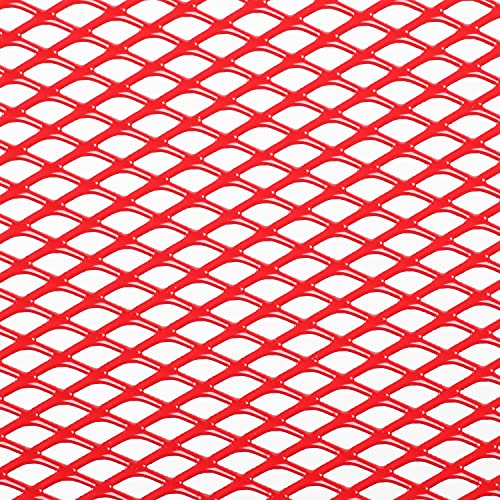 AggAuto Universal 40"x13" Car Grill Mesh 4x8mm Rhombic Hole Red | Aluminum Alloy Automotive Grille Insert Bumper, One of the Most Multifunctional Shape Grids 100x33cm - size: 4x8mm Rhombus - Red