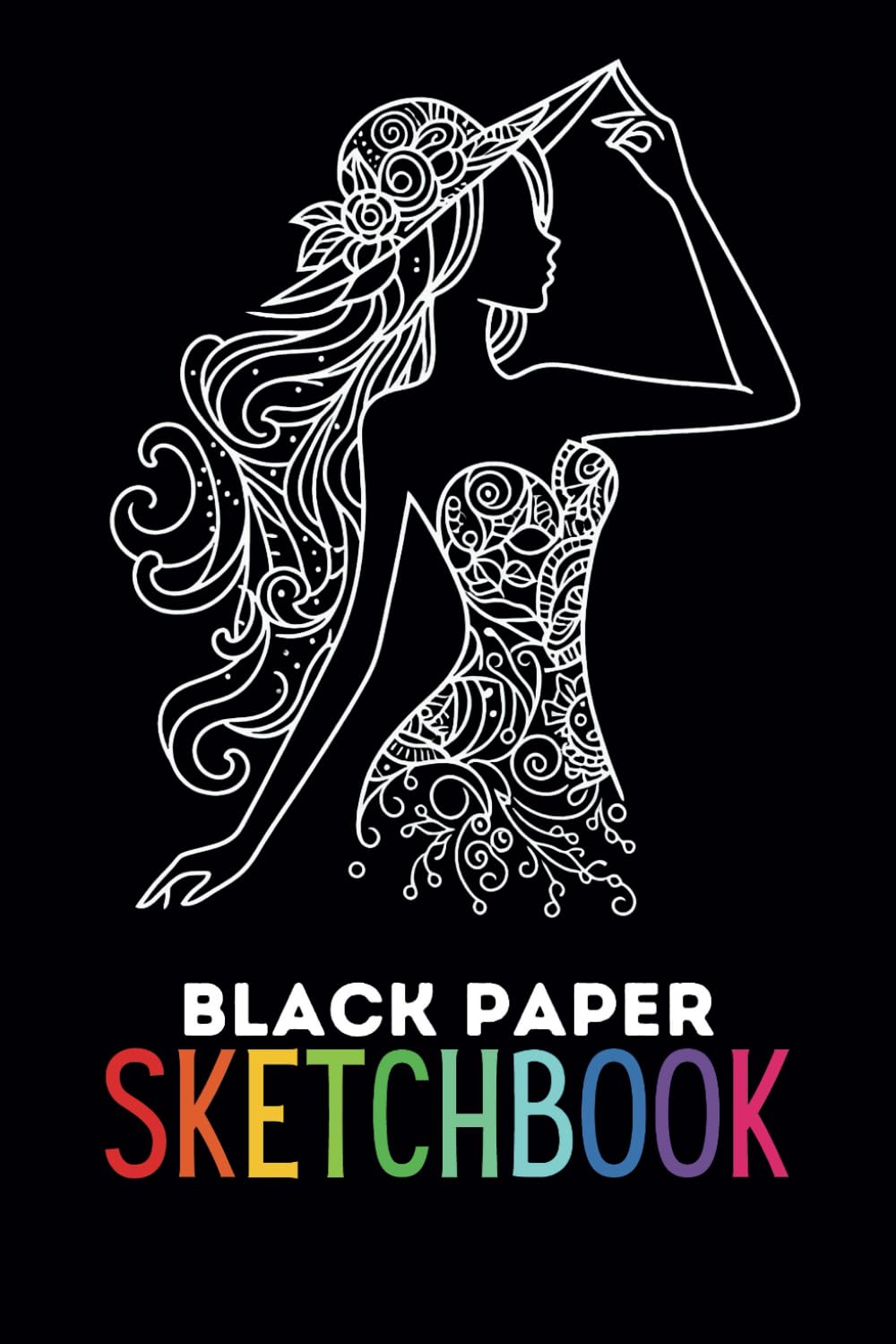 Black Paper Sketchbook For Gel Pens, White Pencils 120 Pages, A Black Page Journal For Adults, Teens, Students, Artists With Blank Numbered Page Black Page.
