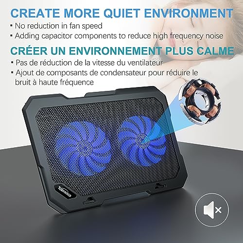 TopMate C302 Laptop Cooling Pad Ultra Slim Notebook Cooler, Laptop Fan