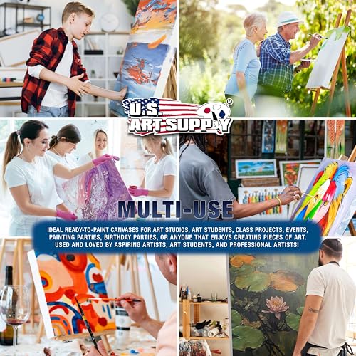 U.S. Art Supply Stretched Canvas for Painting 48" x 48" 2-3/8" Extra Deep - size: 48" x 48"
