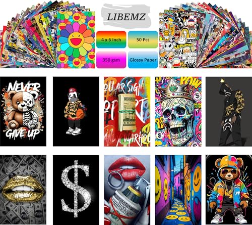 Libemz, 50 Pcs Hypebeast Aesthetic Wall Collage Kit - 4x6 inches - Hypebeast Room Decor, Aesthetic Wall Collage Kit Cool Posters Prints for Teen Boys Men Guys Girls Room Bedroom Dorm Decor, Posters for Room Aesthetic, Cool Posters (Hypebeast) - color: Hyp