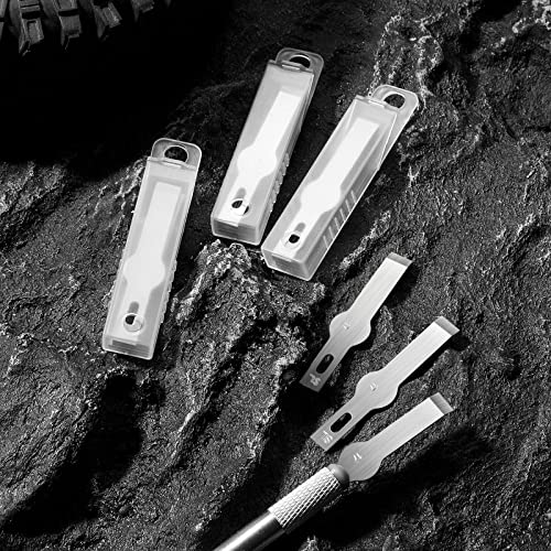 40 Pack Craft Knife Blades, #17 Hobby Knife Replacement Blades, High Carbon Steel Precision Blade Refills for Scrapbooking, Cutting, Carving, Chiseling, Stencil, DIY Art Projects