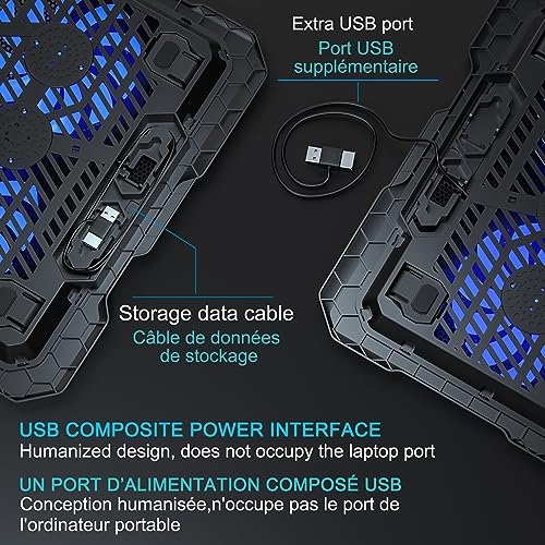 TopMate C302 Laptop Cooling Pad Ultra Slim Notebook Cooler, Laptop Fan