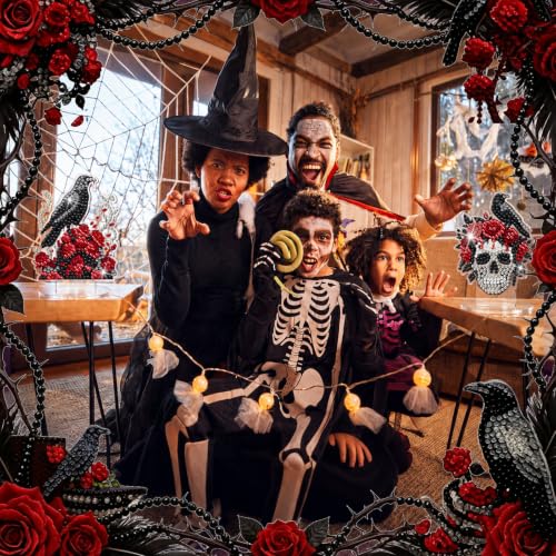 Kosiz 9 Pcs Halloween Diamond Painting Tabletop Decorations for Adults - style: Gothic