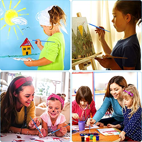 30Pcs Round Paint Brushes Bulk, Small Brush for Miniature Art Painting - size: 6.69inch, style: Round Paint Brushes
