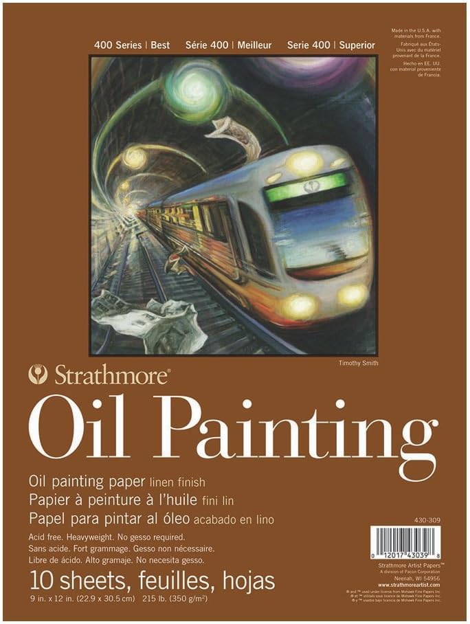 Strathmore 400 Series Oil Painting Pad 9"X12"-10 Sheets -62430309 (Pack of 12) - size: 9x12 (Pack of 12)