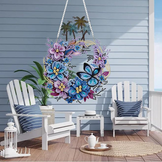RYMILIE Hanging Diamond Art Kits for Adults Flowers 8x8inch - color: DP03339