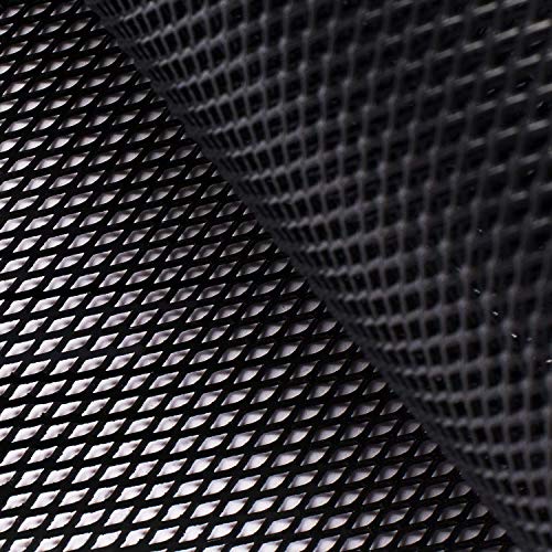 AggAuto Universal 40"x13" Car Grill Mesh 3x6mm Rhombic Hole Black | Aluminum Alloy Automotive Grille Insert Bumper, One of the Most Multifunctional Shape Grids 100x33cm - size: 3x6mm Rhombus - Black