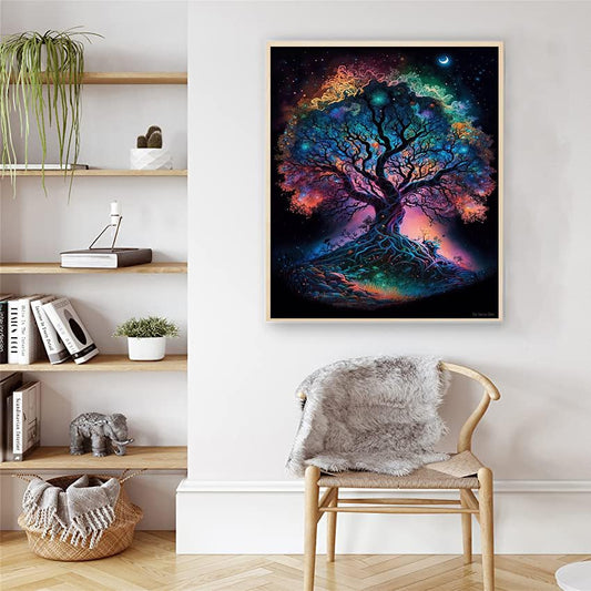 Artunion Tree of Life Paint by Numbers for Adults Beginner, LandscapePaint by Number Kits,DIY Oil Painting by Number Kits on Canvas Arts Craft for Home Wall Decor 16x20 Inch - color: Tree Life