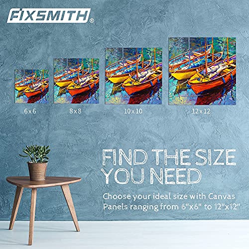 Painting Canvas Panel Boards -Art Canvas,24 Pack Small Square Canvases,Primed Canvas Panels,100% Cotton,Acid Free,Artist Canvas Board for Hobby Painters,Students & Kids (White, 6"x6") - size: 6"×6"