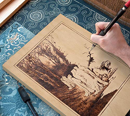 ARTEZA Wood Canvas Boards, 10 x 10 Inches, Pack of 5, Birch Wood, Wooden Panels for Acrylic and Oil Painting, Wood Burning, Crafting - size: 10x10 Inch