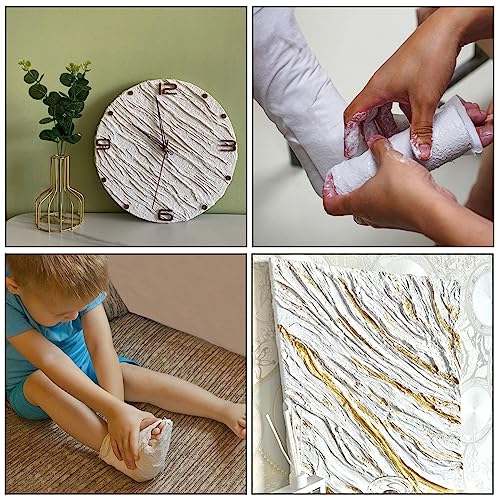 Plaster Cloth Bandages 3 Rolls White Plaster Cloth Gauze Bandage Rolls 6 Inch for Craft Belly Cast Mask Making Art Belly Casting