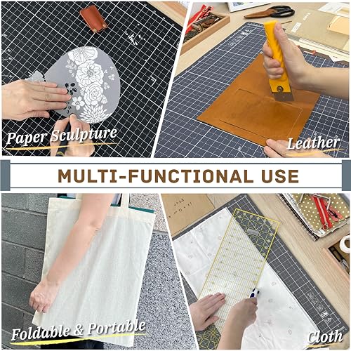 iMAT Flip Cutting Mat Note A2, Foldable, Double-Sided, Hunter Green - color: Hunter Green