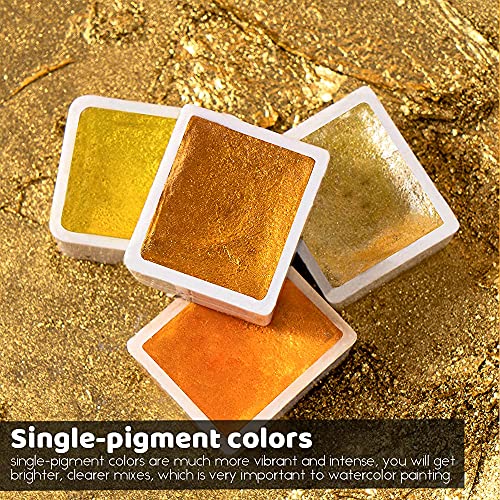Paul Rubens Watercolor Paint, 12 Assorted Colors with Glitter Sparkle Effect, Professional Grade for Aritsts Adults Begginners, Portable and Compact Art Supplies - color: Paints-Glitter 12 Colors
