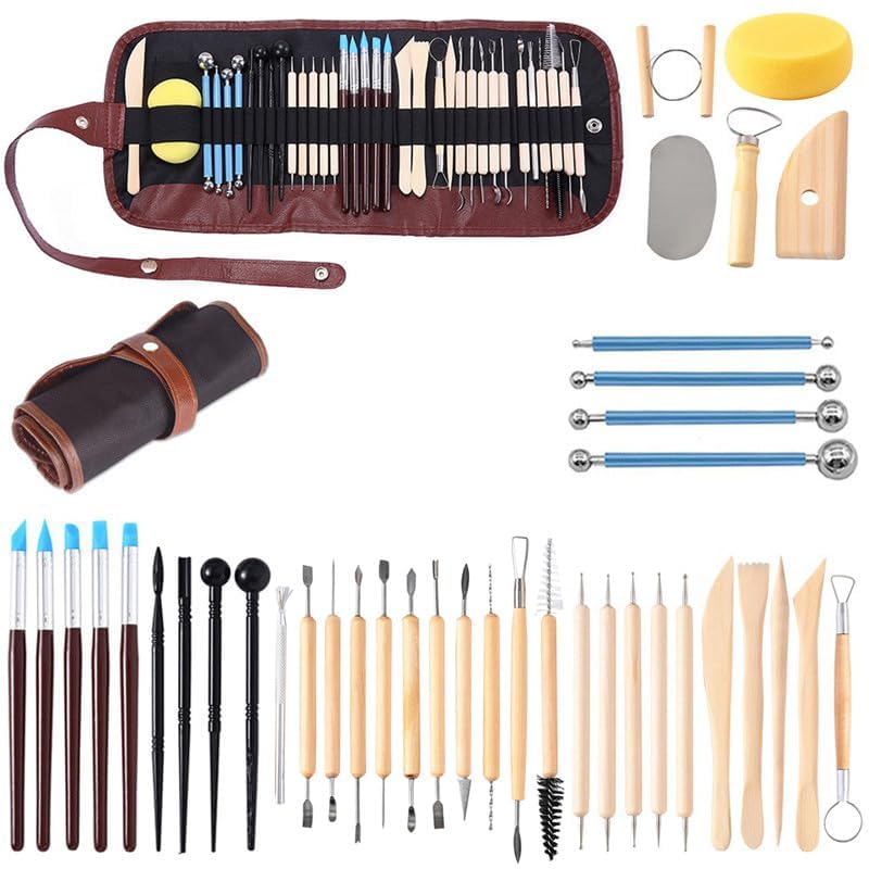 Pottery Tool Kit, 40 Piece Clay Tools for Sculpting & Ceramic