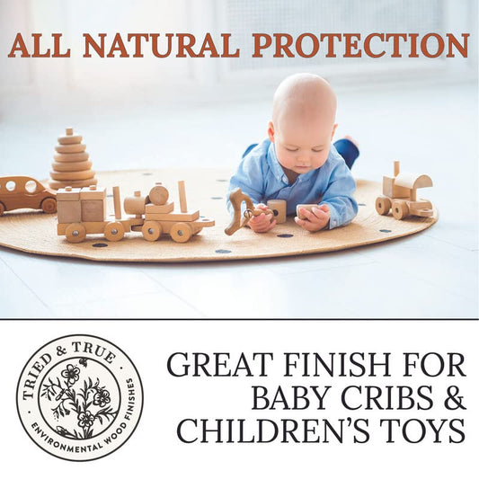 Tried & True Superior Varnish Oil Wood Finish, Quart | Natural Pine Resin & Linseed Oil, Ideal for Interior Furniture, Tables, Countertops, Non-Toxic, Scratch Resistant & Durable - size: Quart
