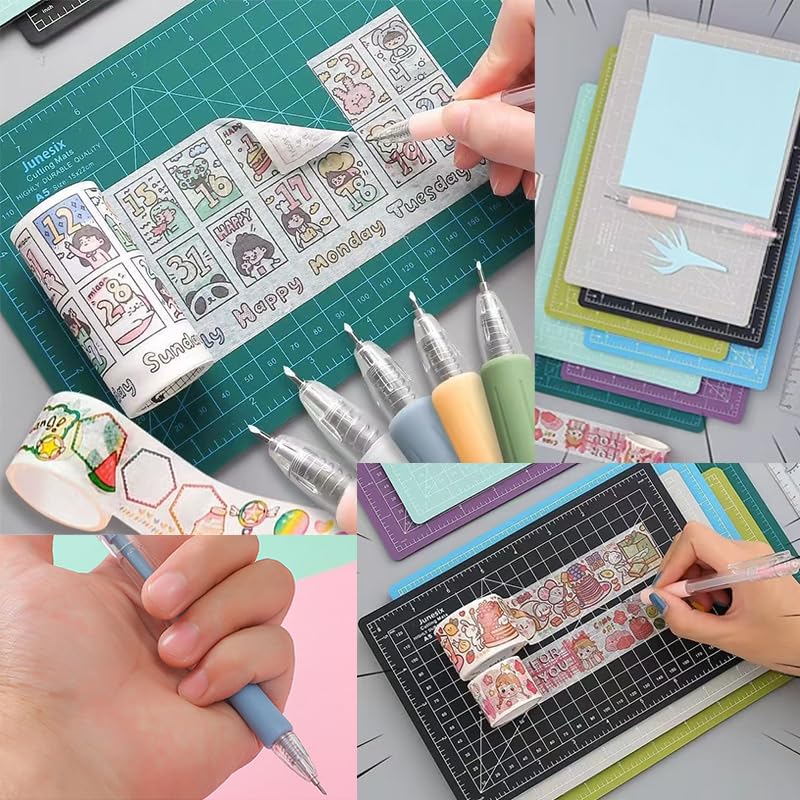 6Pcs Art Cutting Knife Pen for Paper Crafts & Scrapbook | Carving & craft pens,For scrapbook & draw,Precision tip cuts,DIY cards & stencils,Easy to control,Compact to store