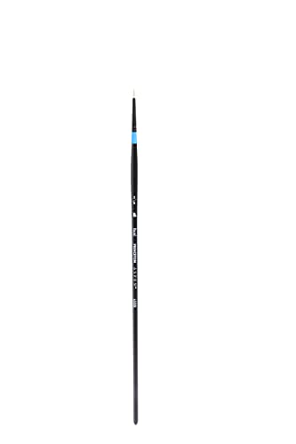 Princeton Aspen Round Brush, Synthetic, Long Handle, Size 2/0 inch, 1 Count - color: Black, size: Size 2/0