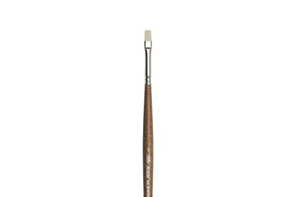 Winsor & Newton Artists' Oil Synthetic Brush, Bright #1 | Synthetic Flagged Bristles, Excellent Color Carrying Capacity, Handmade in England, For Oil Paint - style: Bright #1