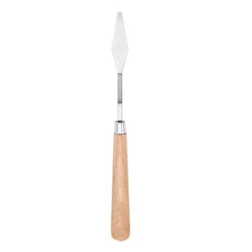 MECCANIXITY HM#6 Palette Knives 16mm Width Stainless Steel Spatula Painting Pallet Knife with Wood Handle for Oil Painting Acrylic Canvas Mixing Spreading - style: HM#6 + 16mm