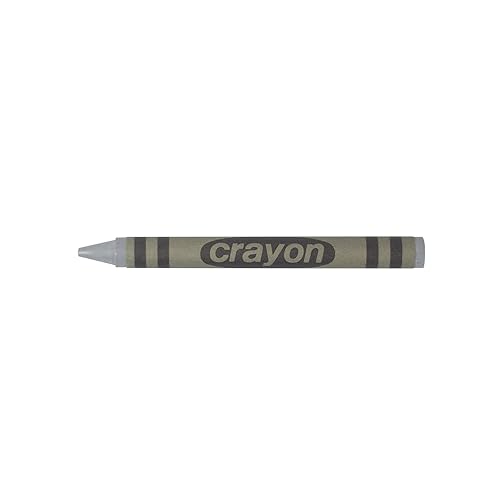 80 Count Single Color Crayons Bulk Pack - GREY single color crayon refill - Regular size crayons (5/16" x 3-1/2") - color: Grey