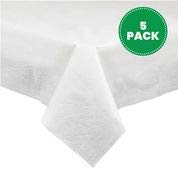 PLASTICPRO Disposable 3 Ply Paper & Plastic Tablecloth Absorbent Pack of 5