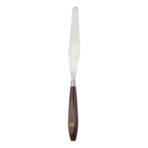 HARFINGTON Palette Knife Painting Tool 5.35x0.94 Stainless Steel Red/Silver | Art Spatula, Pallet Knives Scrapers Tools, with Beech Wood Handle, for Acrylic Oil Canvas Mixing Spreading