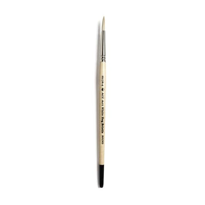 AIT Art Round Paint Brushes, Pack of 3, Sizes 0, 2, 4, White Hog Bristles, Handmade in USA for Trusted Performance with Heavier and Thicker Paints - size: 0, 2, 4