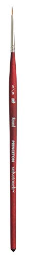 Princeton Velvetouch, Series 3950, Paint Brush for Acrylic, Oil and Watercolor, Round, 3/0 - size: Size 3/0 inch