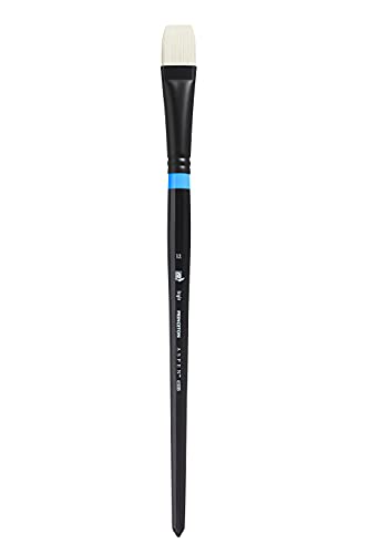 Princeton Artist Brush Aspen, Glare-Free Plein-Art Brush for Acrylic & Oil, Series 6500 Bright White Synthetic, Size 12 - color: Bright, size: Size 8