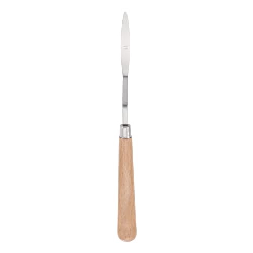 MECCANIXITY HM#12 Palette Knives 8mm Width Stainless Steel Spatula Painting Pallet Knife with Wood Handle for Oil Painting Acrylic Canvas Mixing Spreading - style: HM#12 + 8mm