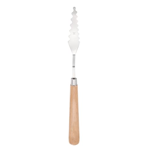 MECCANIXITY HM#14 Palette Knives 20mm Width Stainless Steel Spatula Painting Pallet Knife with Wood Handle for Oil Painting Acrylic Canvas Mixing Spreading - style: HM#14 + 20mm