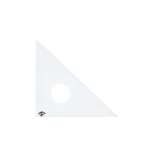 Alvin 131C-4 45-Degree/90-Degree 4" Clear Professional Acrylic Triangle - size: 4", style: 45/90 Degree