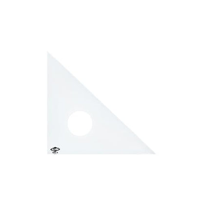 Alvin 131C-4 45-Degree/90-Degree 4" Clear Professional Acrylic Triangle - size: 4", style: 45/90 Degree