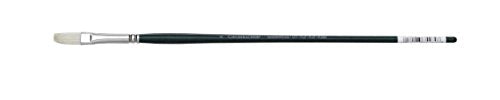 Grumbacher Gainsborough Flat Oil and Acrylic Brush, Hog Bristle, Size 4 (1271F.4) - size: 4