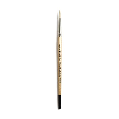 AIT Art Round Paint Brushes, Pack of 3, Sizes 4, 6, 8, White Hog Bristles, Handmade in USA for Trusted Performance with Heavier and Thicker Paints - size: 4, 6, 8
