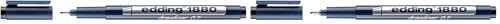 edding 1880 profipen - black - 1 pen - line width 0.7 mm - fineliner pen for precise writing, sketching and technical drawing - fine, metal-encased nib - suitable for use with rulers and stencils - color: 07: 1 Pen - 0.7mm - Black, size: 1 Count (Pack of