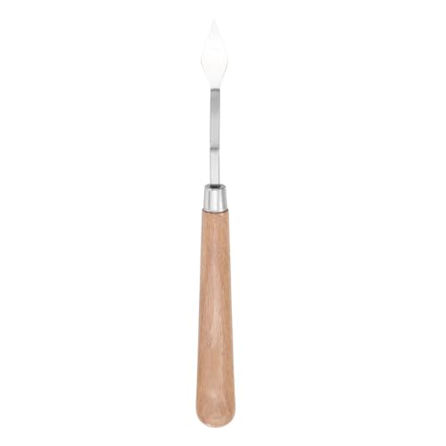 MECCANIXITY HM#1 Palette Knives 12mm Width Stainless Steel Spatula Painting Pallet Knife with Wood Handle for Oil Painting Acrylic Canvas Mixing Spreading - style: HM#1 + 12mm