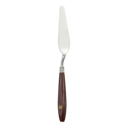 HARFINGTON Palette Knife Painting Tool 3.74 x 1.1 Stainless Steel Art Spatula Pallet Knives Scrapers Tools with Beech Wood Handle for Acrylic Oil Canvas Mixing Spreading, Red/Silver - size: 3.74" x 1.1"