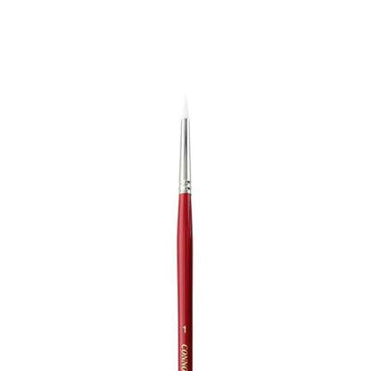 Connoisseur White Taklon All Media Brush, #1 Round - size: #1, style: Round
