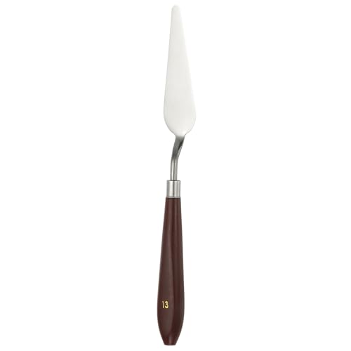 HARFINGTON Palette Knife Painting Tool 3.35" x 0.94" Stainless Steel Art Spatula Pallet Knives Scrapers Tools with Plastic Handle for Acrylic Oil Canvas Mixing Spreading, Red/Silver - size: 3.35" x 0.94"