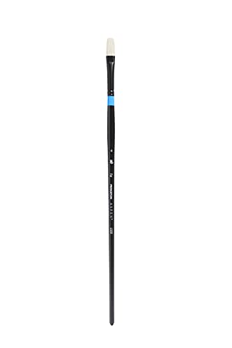 Princeton Aspen Flat Brush, Synthetic, Long Handle, Size 4, 1 Count - color: Black, size: Size 4