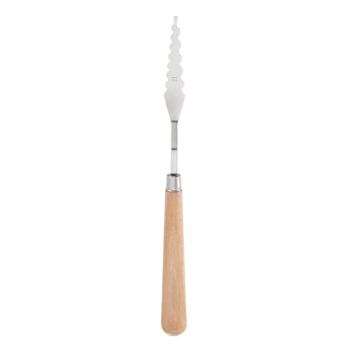 MECCANIXITY HM#13 Palette Knives 14.5mm Width Stainless Steel Spatula Painting Pallet Knife with Wood Handle for Oil Painting Acrylic Canvas Mixing Spreading - style: HM#13 + 14.5mm