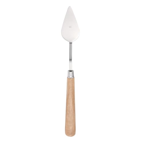 MECCANIXITY HM#10 Palette Knives 29mm Width Stainless Steel Spatula Painting Pallet Knife with Wood Handle for Oil Painting Acrylic Canvas Mixing Spreading - style: HM#10 + 29mm