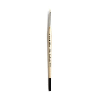 AIT Art Round Paint Brushes, Pack of 3, Sizes 0, 2, 4, White Hog Bristles, Handmade in USA for Trusted Performance with Heavier and Thicker Paints - size: 0, 2, 4
