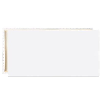 KINGART 812-2 Stretched White Canvas for Painting, 24 x 48 Inch, Pack of 2 - size: 24 x 48 Inch