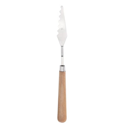 MECCANIXITY HM#15 Palette Knives 19mm Width Stainless Steel Spatula Painting Pallet Knife with Wood Handle for Oil Painting Acrylic Canvas Mixing Spreading - style: HM#15 + 19mm