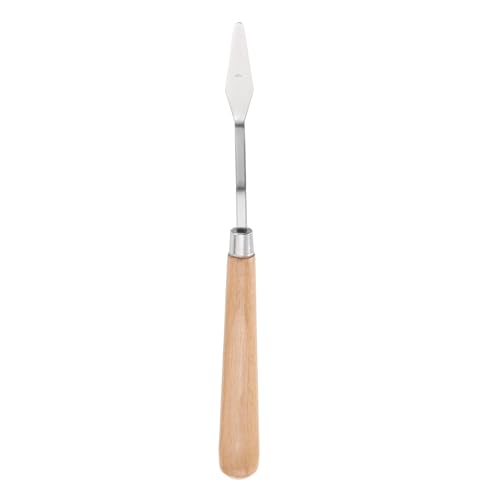 MECCANIXITY HM#4 Palette Knives 12mm Width Stainless Steel Spatula Painting Pallet Knife with Wood Handle for Oil Painting Acrylic Canvas Mixing Spreading - style: HM#4 + 12mm