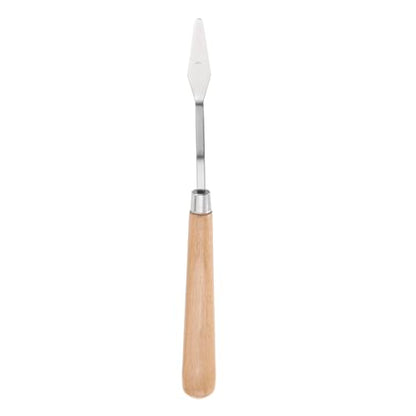 MECCANIXITY HM#4 Palette Knives 12mm Width Stainless Steel Spatula Painting Pallet Knife with Wood Handle for Oil Painting Acrylic Canvas Mixing Spreading - style: HM#4 + 12mm